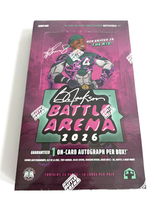 2026 Bo Jackson Battle Arena Ken Griffey Jr. Hobby Box, Brand New and Sealed